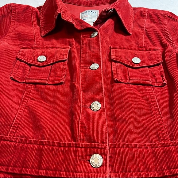 Old Navy Vintage 90's/Y2K Women's Large Red Corduroy Jacket Western Chores - Picture 5 of 7
